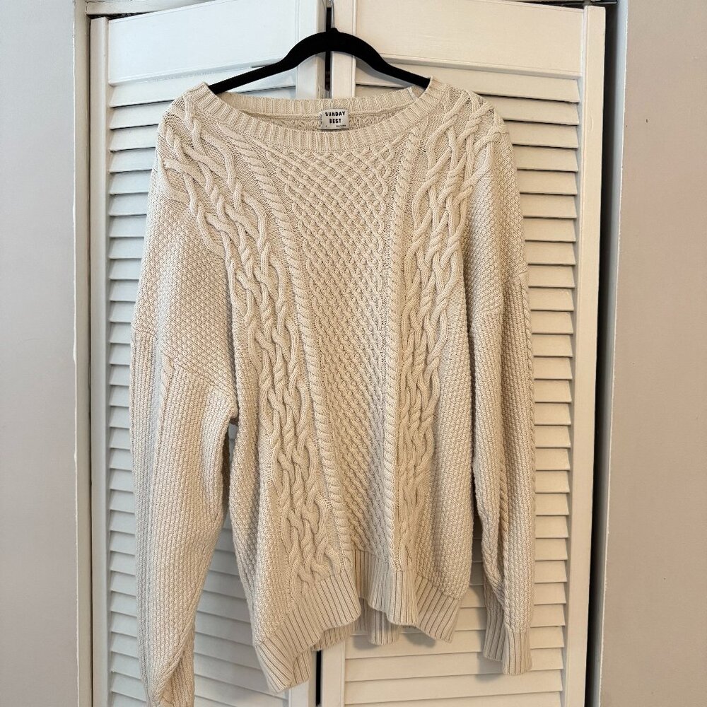 Aritzia Cream Sweater | Sunday Best | Soft Knit Pullover